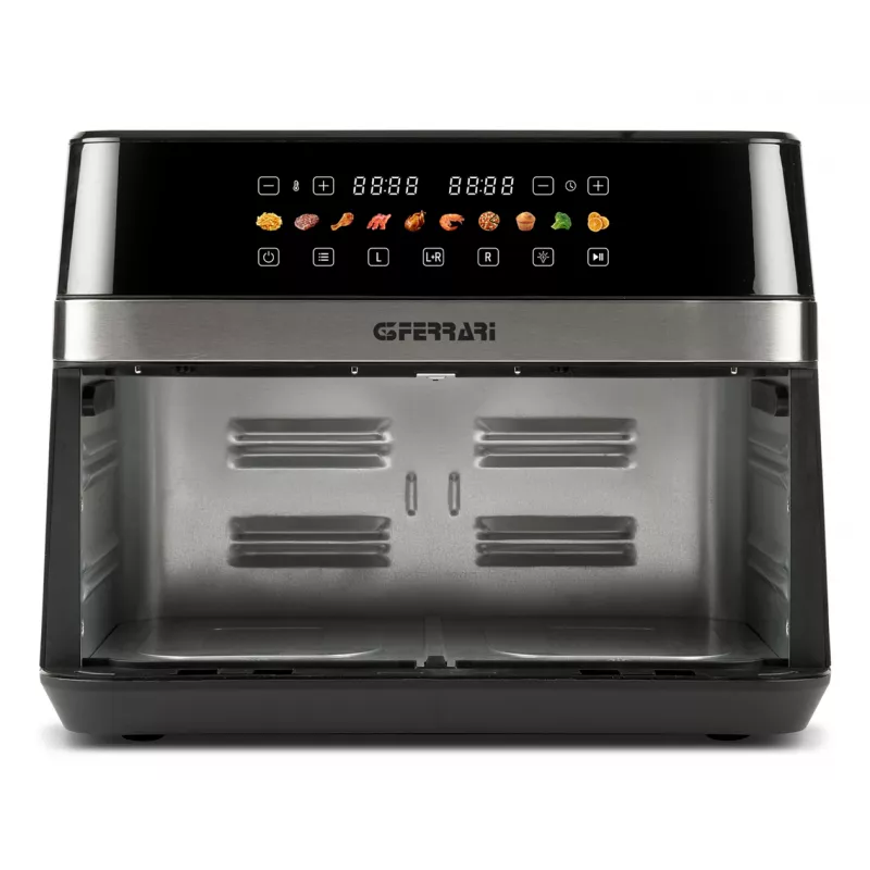 Freidora G3 Ferrari G10223 doble 12 L de pie 2200 W freidora de aire negro, acero inoxidable