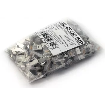 Conector de cable RJ45 gris Digitus X-ML-6F-OD-IMP macho 100 uds.