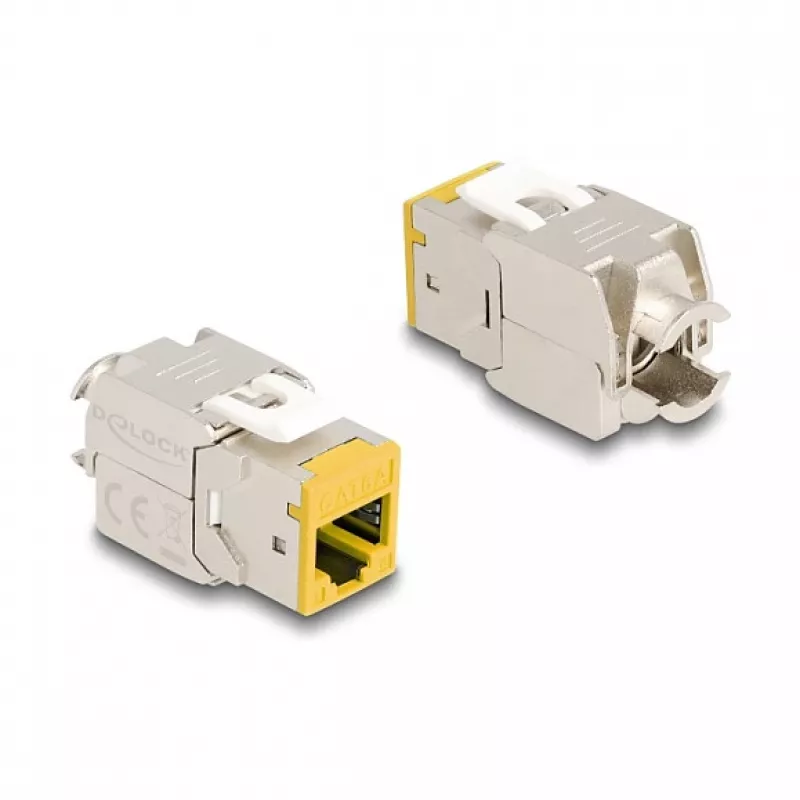 Módulo Keystone DeLOCK 88111 plano amarillo RJ-45 10 uds.