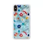 Funda para móvil iKins para iPhone XS / iPhone X S – blanca poppin rock tapa trasera protectora