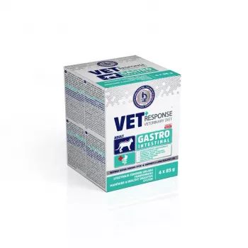VET RESPONSE Gastrointestinal - Comida húmeda para gatos - 4x85 g