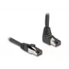 Cable de red DeLOCK RJ45 Cat.8.1 acodado 90° hacia abajo / recto 2 m negro