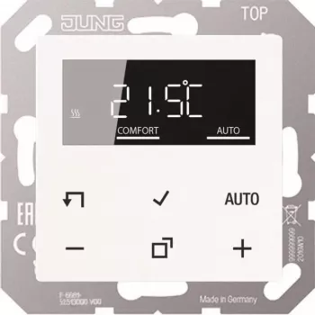 Termostato de ambiente Jung TR D A 1790 WW con pantalla, termostato de pared