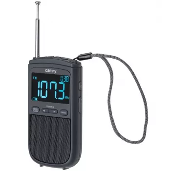 Camry | Radio mini portátil | CR 1905 | Función despertador | Negro