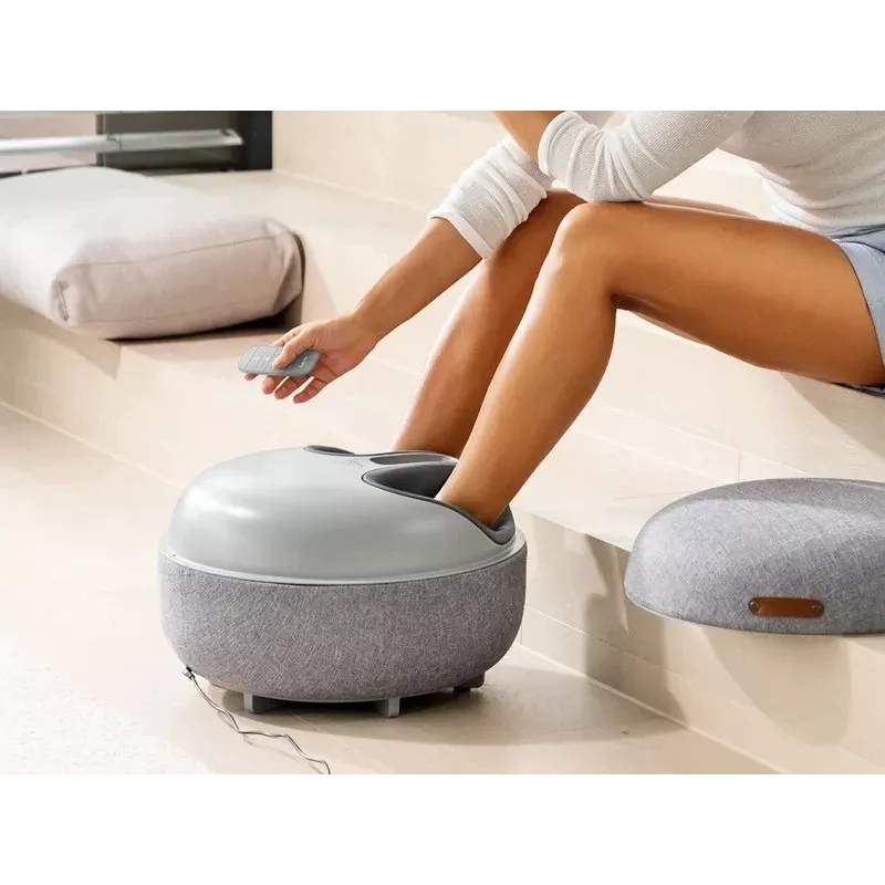 Masajeador de pies Beurer Shiatsu FM 120 2 en 1 gris — masajeador eléctrico de pies y tobillos, rodillos Shiatsu, intensidad ajustable