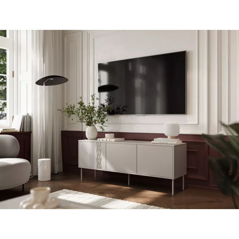 Mueble RTV Cama 3D TRESSE 150x40x55 cashmere mate