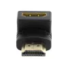 Adaptador HDMI GEMBIRD A-HDMI90-FML, HDMI a HDMI, adaptador en ángulo recto de 90°, negro