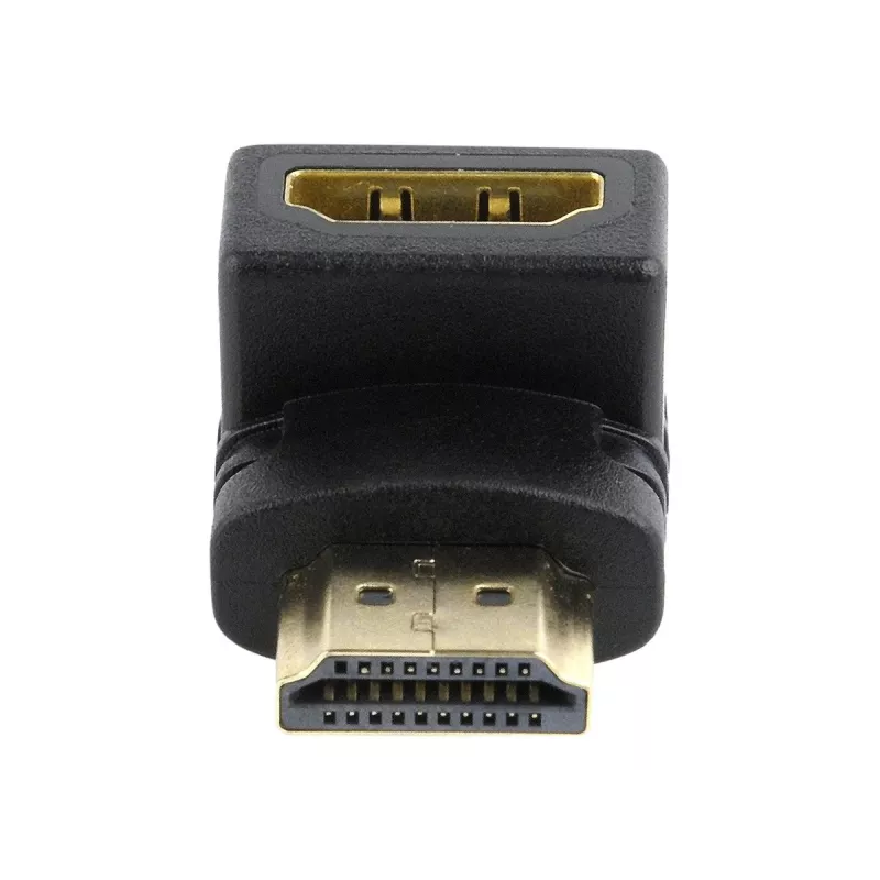 Adaptador HDMI GEMBIRD A-HDMI90-FML, HDMI a HDMI, adaptador en ángulo recto de 90°, negro