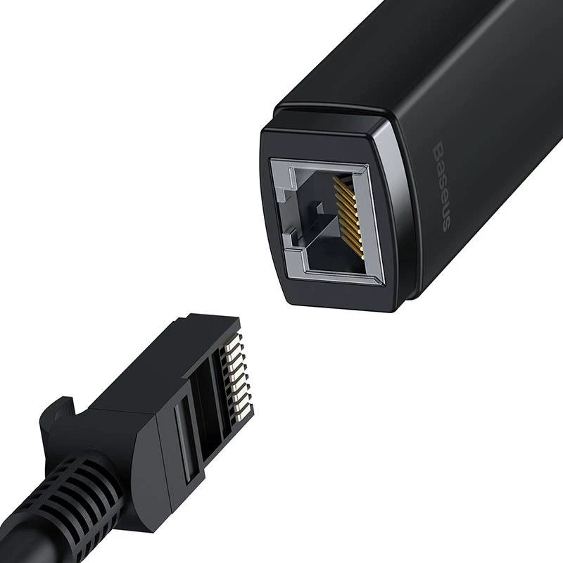 Adaptador de red Baseus Lite Series USB a RJ45, 100Mbit/s (negro)