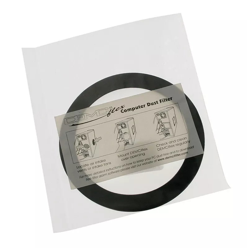 Filtro antipolvo DEMCiflex 92 mm redondo DF0489 – filtro redondo para ventilador de 92 mm