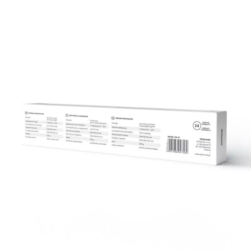 Soporte para portátil Savio SAVPB-01 Plata