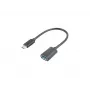 Adaptador LANBERG AD-UC-UA-04 USB Type-C conector macho - USB Type-A conector hembra 15cm negro