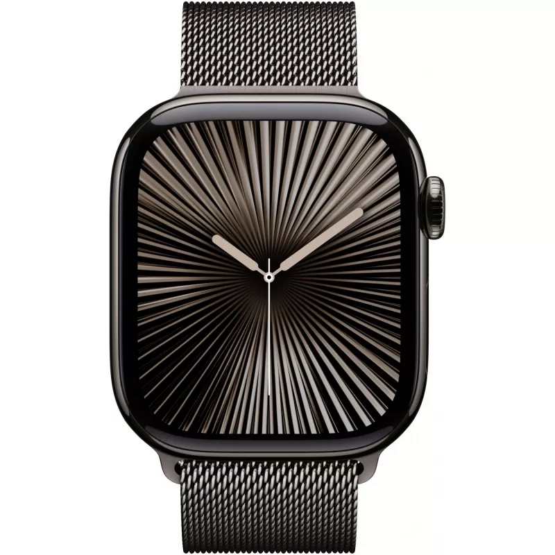 APPLE Watch Series 10 GPS + Cellular 42 mm carcasa de titanio en pizarra con Milanese Loop en pizarra