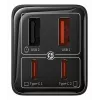 Cargador rápido de pared Baseus GaN6 Pro universal negro CA para interiores