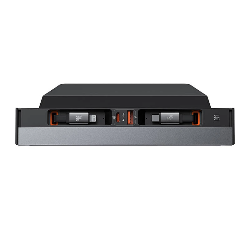 Hub Baseus T-Space con cables USB-C a Lightning para vehículos Tesla (negro)