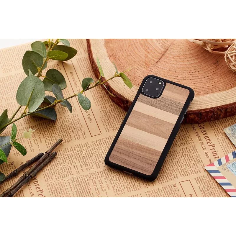Funda de smartphone man and wood para iPhone 11 Pro – color negro arena, funda protectora