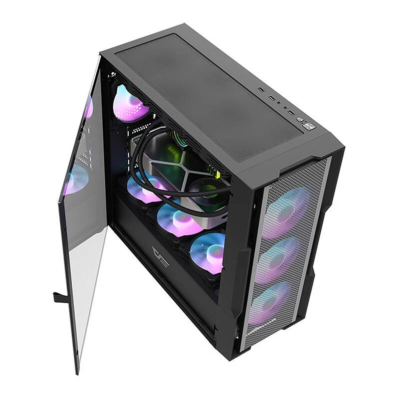 Caja de ordenador Darkflash DK431 Mesh, ATX, negra