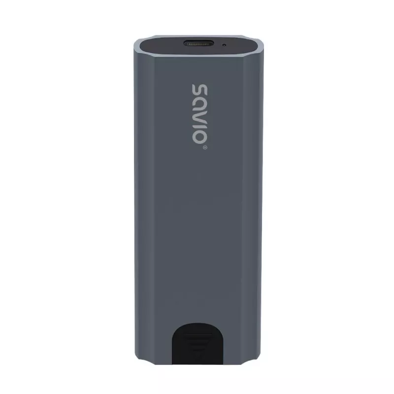 Carcasa para SSD M.2 SAVIO AK-67 Gris, USB 10 Gbit/s, compatibilidad con una unidad M.2