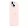 Funda de silicona con MagSafe para iPhone 15 - Rosa claro