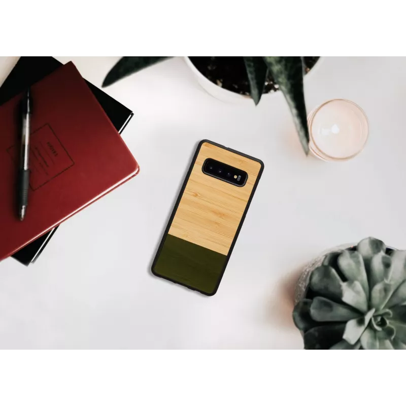 Funda para smartphone Man and Wood para Samsung Galaxy S10 Plus — Bambuswald negro
