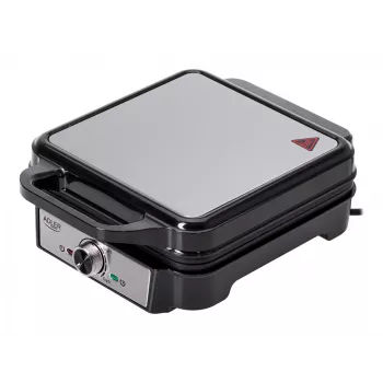 Gofrera Adler AD 3083 – 4 gofres cuadrados 10×10 cm, 1200 W, temperatura regulable, recubrimiento antiadherente, asas frías
