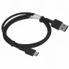 AUKEY CB-CD30 cable de USB-A a USB-C 0,9 m, trenzado de nailon, 60W PD, 3A, negro