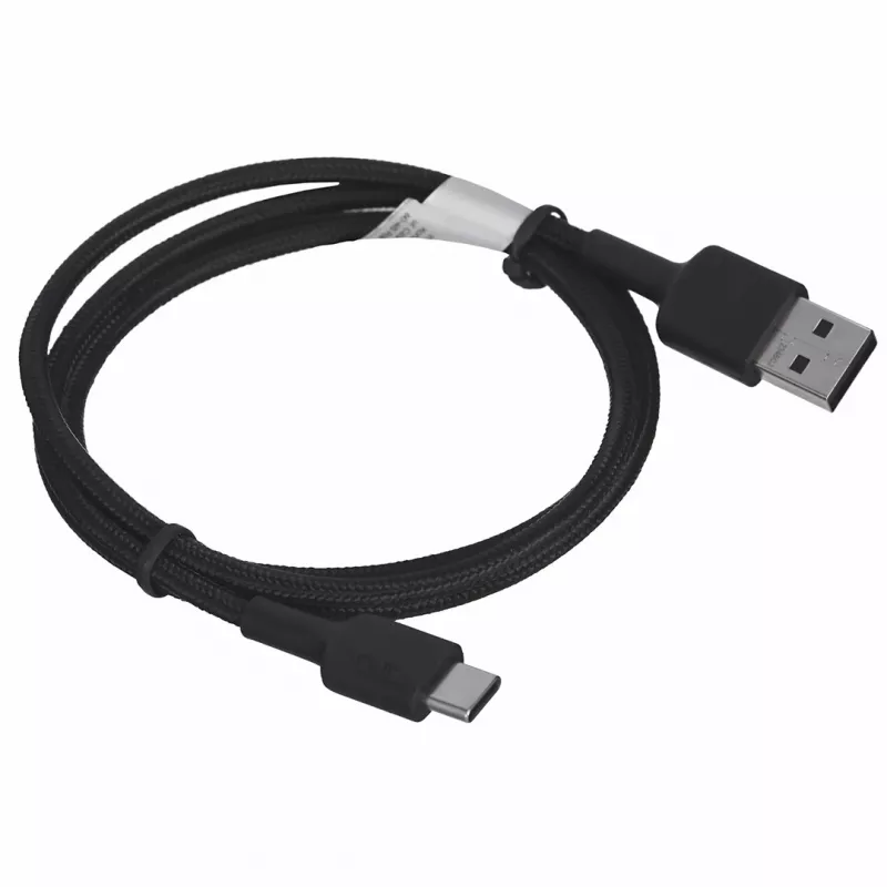AUKEY CB-CD30 cable de USB-A a USB-C 0,9 m, trenzado de nailon, 60W PD, 3A, negro