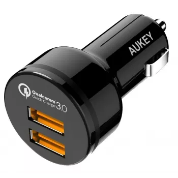 CC-T8 cargador de coche ultrarrápido 2xUSB 3.0 6A 36W + cable Micro-USB de 1 m