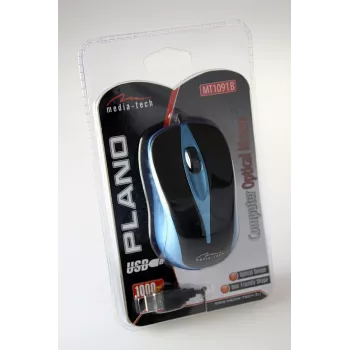 Ratón óptico 800dpi NEGRO-AZUL MT1091