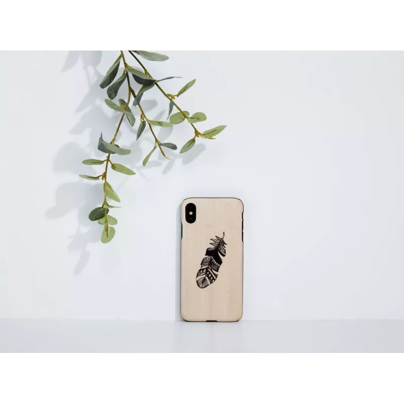 Funda para smartphone man and wood para iPhone XS Max Indian negro