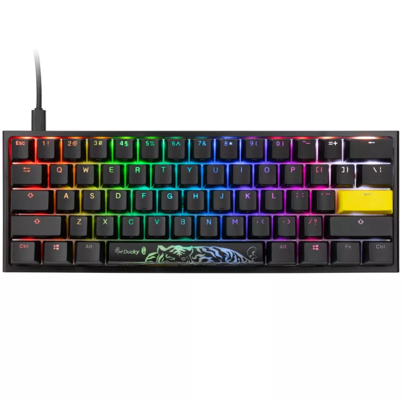 Teclado gaming mecánico Ducky One 2 Pro Mini LED RGB Cherry Brown layout 60%