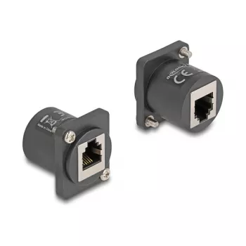 Módulo D-Type DeLOCK RJ12 conector hembra a conector hembra negro 88107