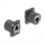 Módulo D-Type DeLOCK RJ12 conector hembra a conector hembra negro 88107
