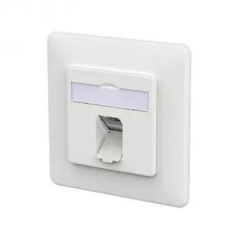 METZ CONNECT toma de conexión E-DAT C6A LSA++ 1 puerto UP blanco tráfico
