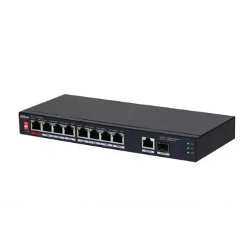 Dahua Technology PoE PFS3110-8ET1GT1GF-96 Gigabit Ethernet (10/100/1000) no gestionado Power over Ethernet (PoE) Negro