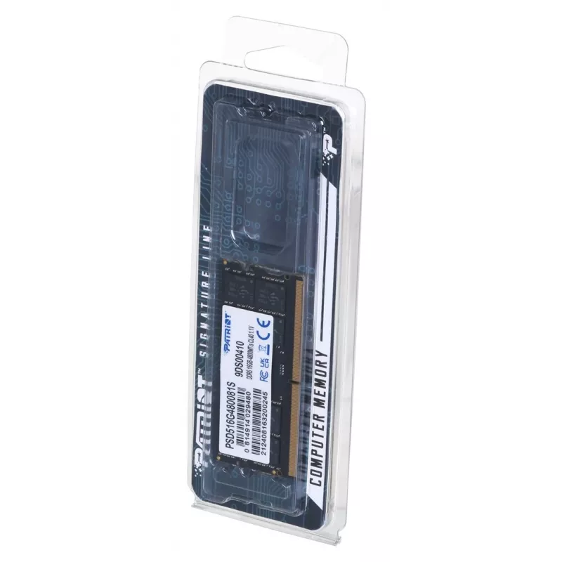 Memoria PATRIOT Signature PSD516G480081S - 16 GB - 1 x 16 GB - DDR5 - 4800 MHz - SO-DIMM de 262 pines