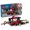 LEGO City F1-Boxenstopp-Set 60443 – Coche Ferrari F1, 322 piezas, 5 minifiguras, edad 6+