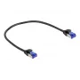 Cable de red DeLOCK RJ45 Cat.6A S/FTP fino 0,25 m negro