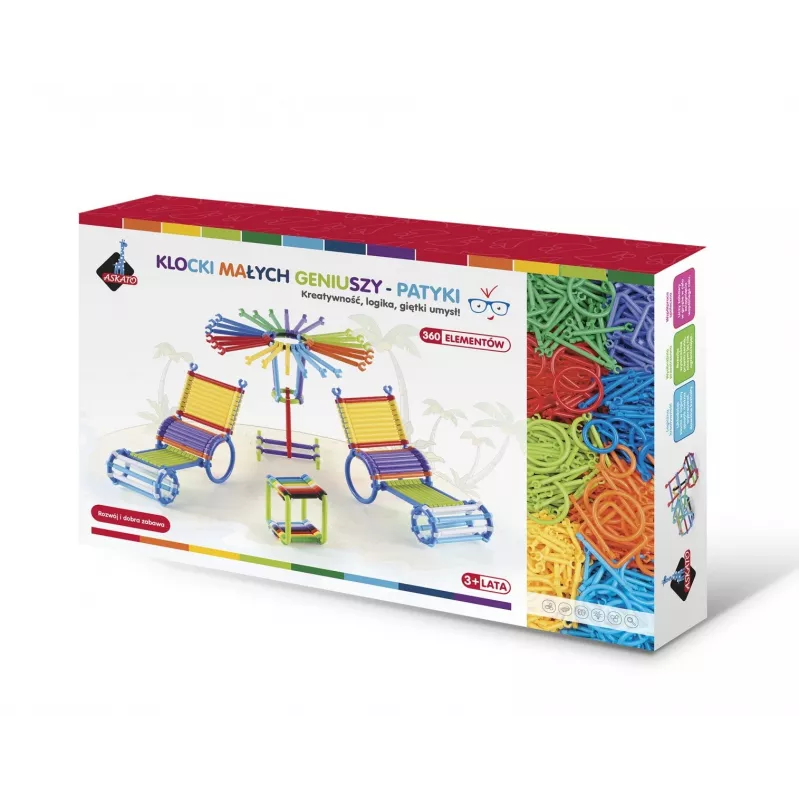 Set de construcción Ascato Blocks Sticks 360 piezas en caja