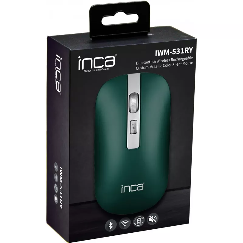 Cian Technology GmbH ratón INCA IWM-531RY Bluetooth e inalámbrico pila silent amarillo retail - ratón