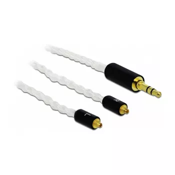 Cable de audio DeLOCK 85845 1,2 m 3,5 mm 2x MMCX blanco