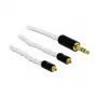Cable de audio DeLOCK 85845 1,2 m 3,5 mm 2x MMCX blanco