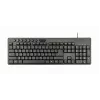 Teclado de tamaño completo con cable Gembird KBS-UM-04 USB QWERTY inglés US con ratón, negro, cable de 1,5 m