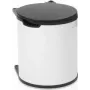Cubo de basura Brabantia 428081 15L redondo negro blanco