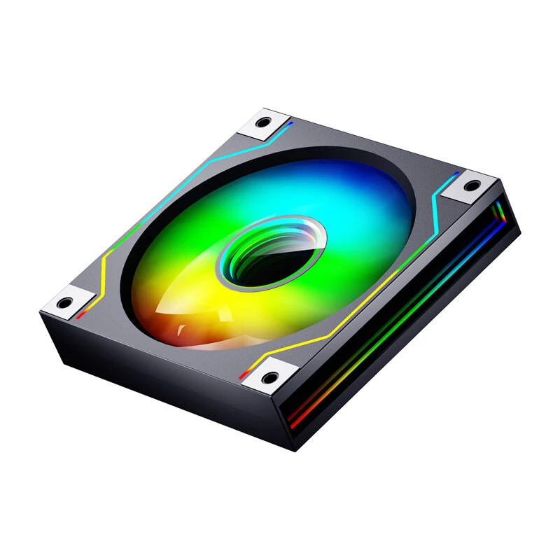 Ventilador de caja de PC Darkflash DM20 negro de 120 mm, conector de 3 pines, flujo de aire estándar
