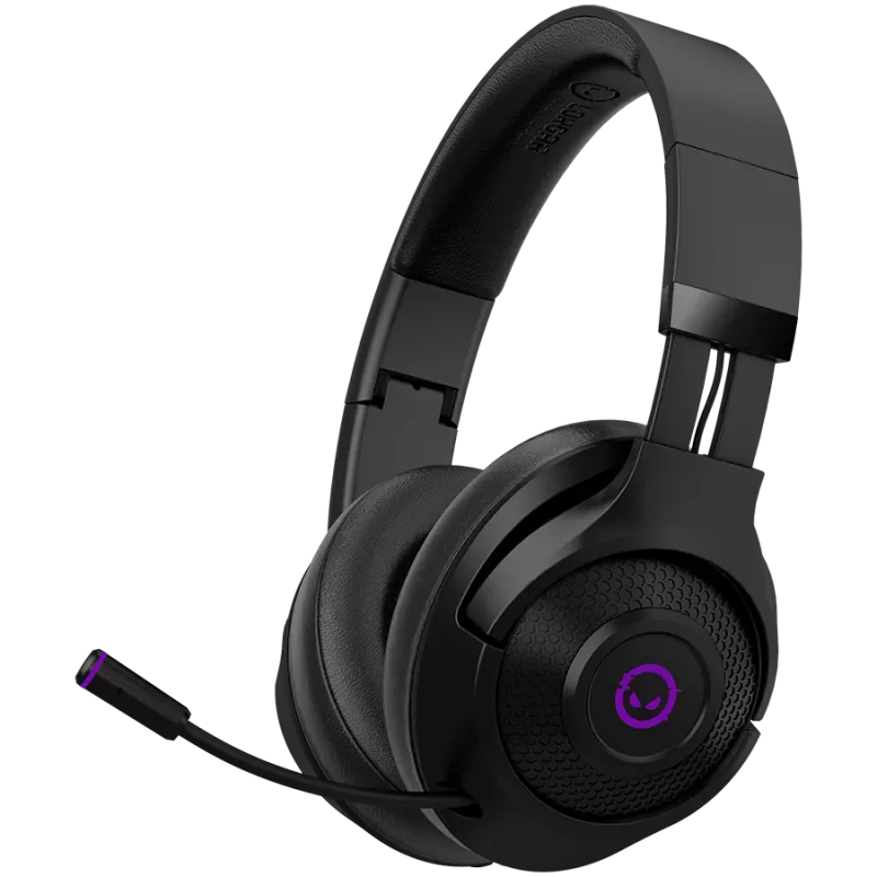 Lorgar Noah 702 (LRG-GHS702) auriculares gaming inalámbricos, Bluetooth 5.3, receptor USB, AUX de 3,5 mm, drivers de 40 mm, 1000 mAh, RGB, negros