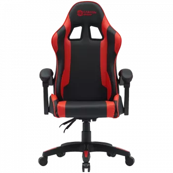 Silla gaming CANYON Core SGCH2 — diseño ergonómico, altura ajustable, negro/rojo