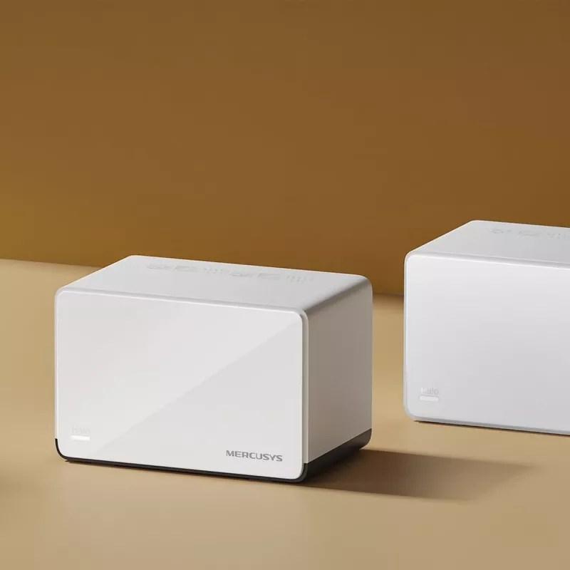 Router MERCUSYS Halo H85X Dual-Band Wi‑Fi 6 (802.11ax), 2,4/5 GHz, hasta 2402 Mbit/s, 3 puertos LAN, blanco (pack de 3)