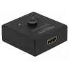 DeLock HDMI 2-1 bidireccional 4K 60 Hz compacto - Retail Box - Conmutador de vídeo/audio - 2 x HDMI - sobremesa (64072)