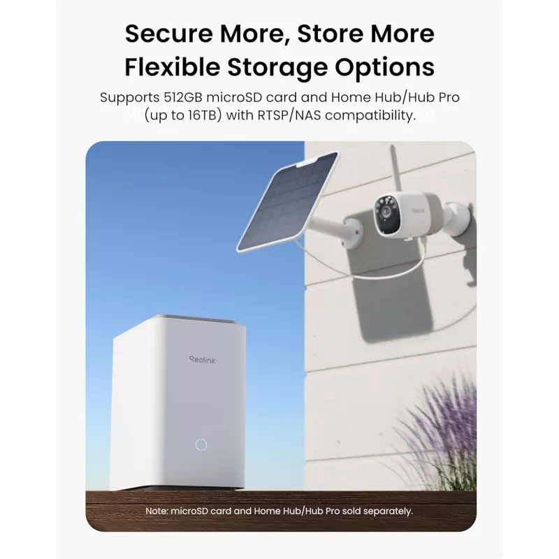 Cámara de seguridad inalámbrica Reolink Altas B630 Pan & Tilt solar/batería con focos y panel solar, Bullet, 4 MP, 4 mm/F1.0, Micro SD hasta 512 GB